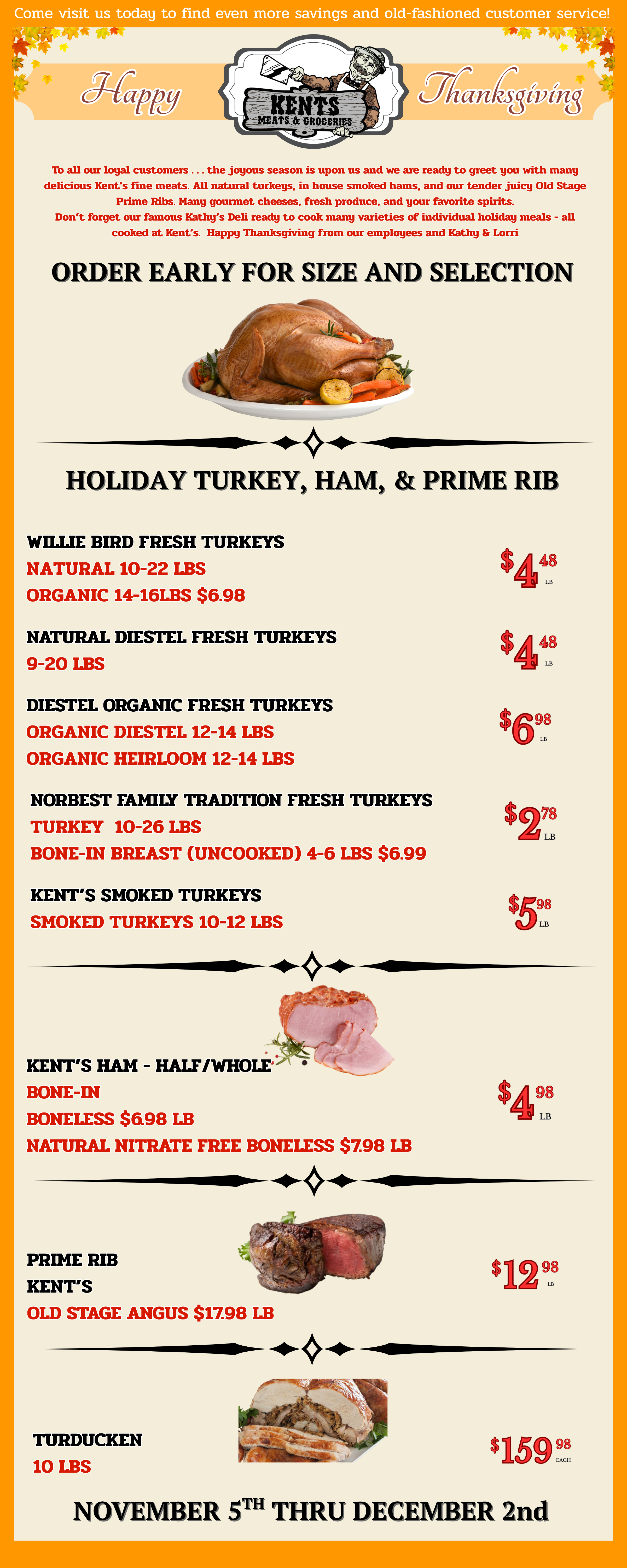 Kent's Specials - November 2025