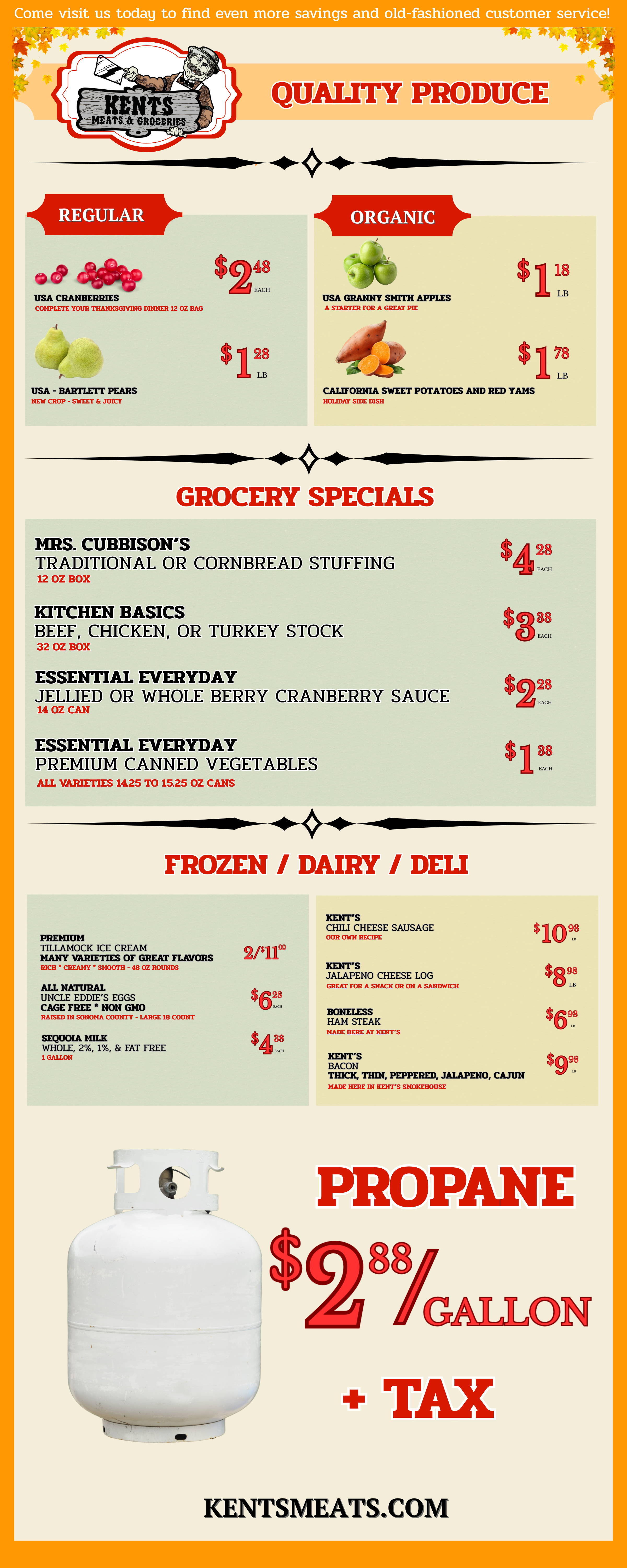 Kent's Specials - November 2025