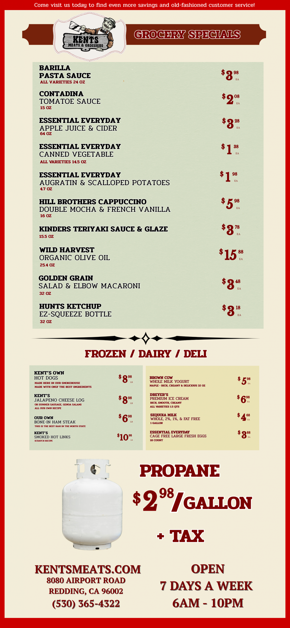 Kent's Specials - November 2025